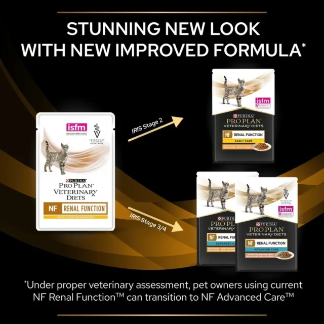 Purina Pro Plan Veterinary Diets NF Renal Function Advanced Care Wet Cat Food Pouches 10 x 85g - Image 3